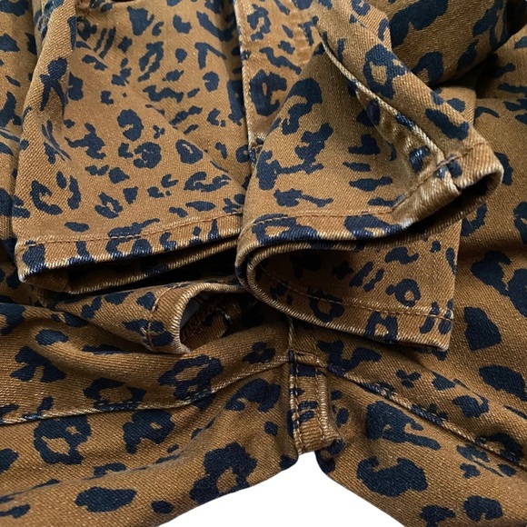 Madewell Stovepipe Leopard Print Jeans High Rise Straight Leg 24 Brown Black - Picture 13 of 16